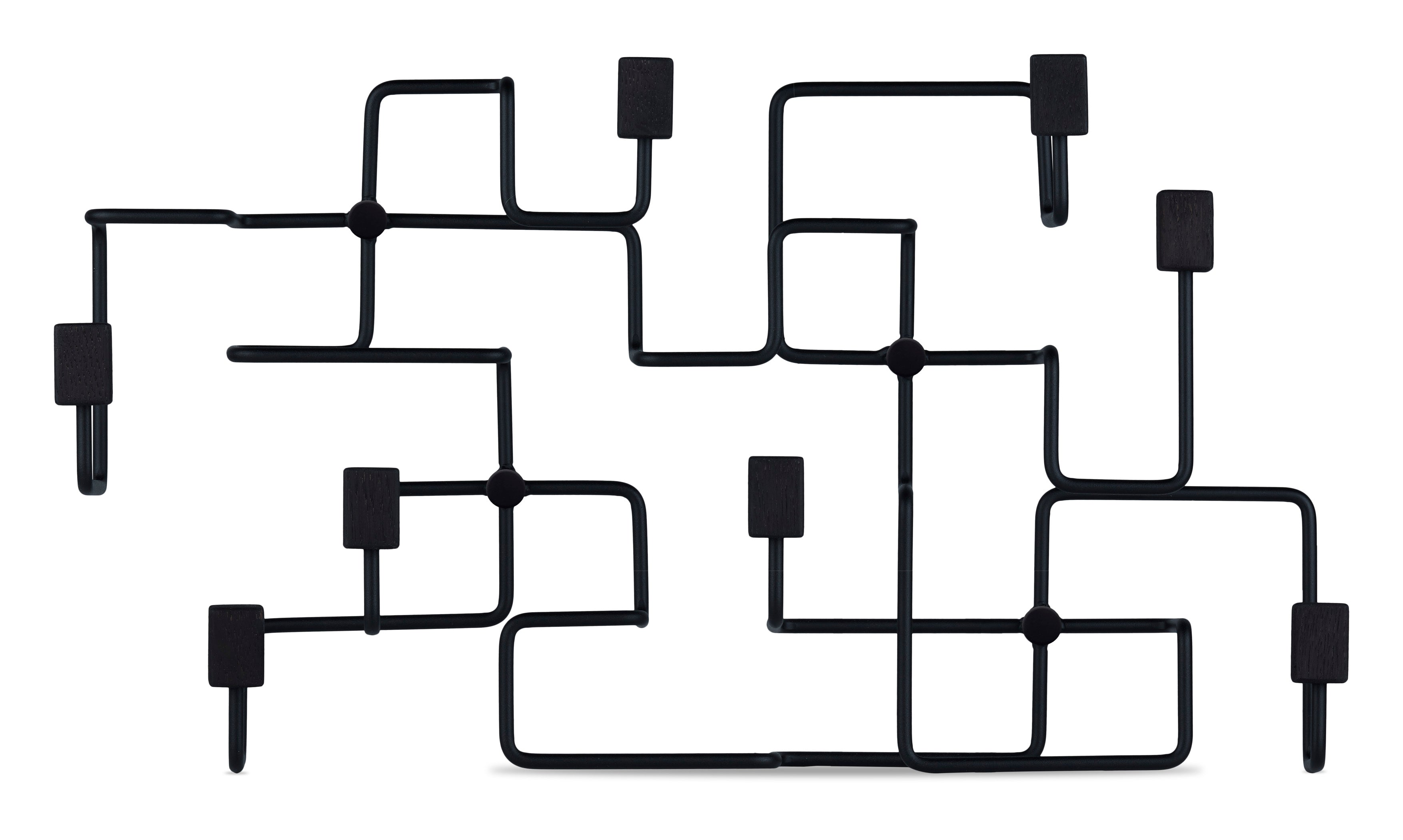 Underground coat rack black/ black oak
