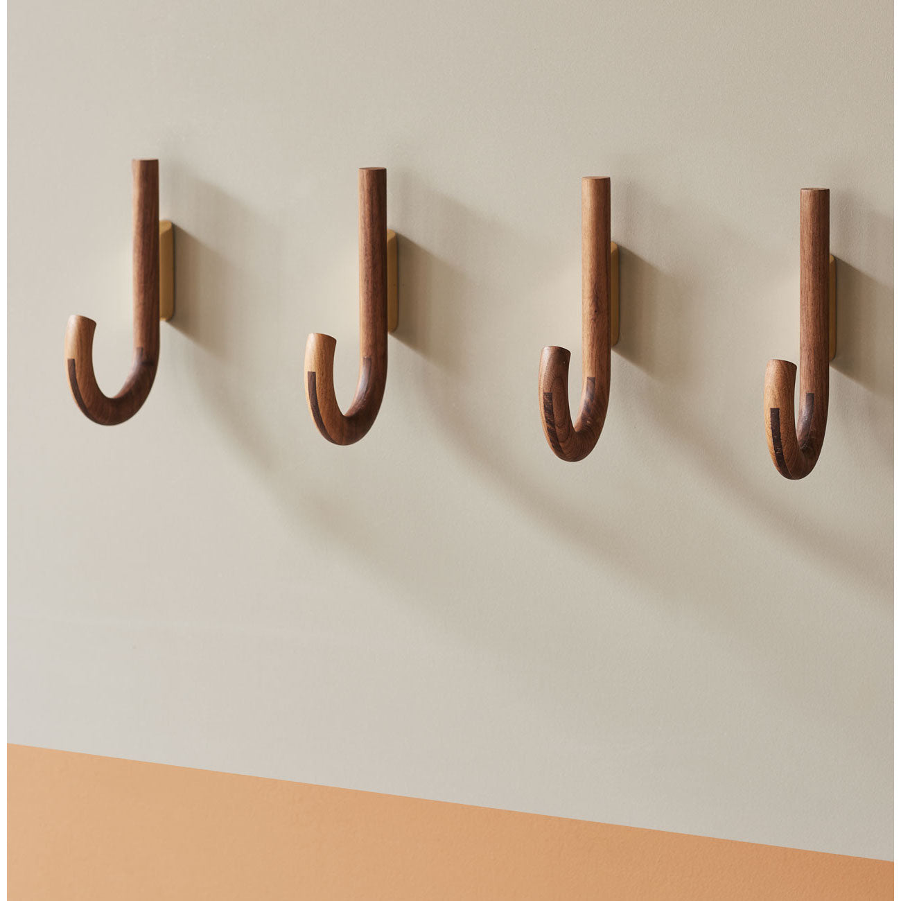 Walnut coat outlet hooks