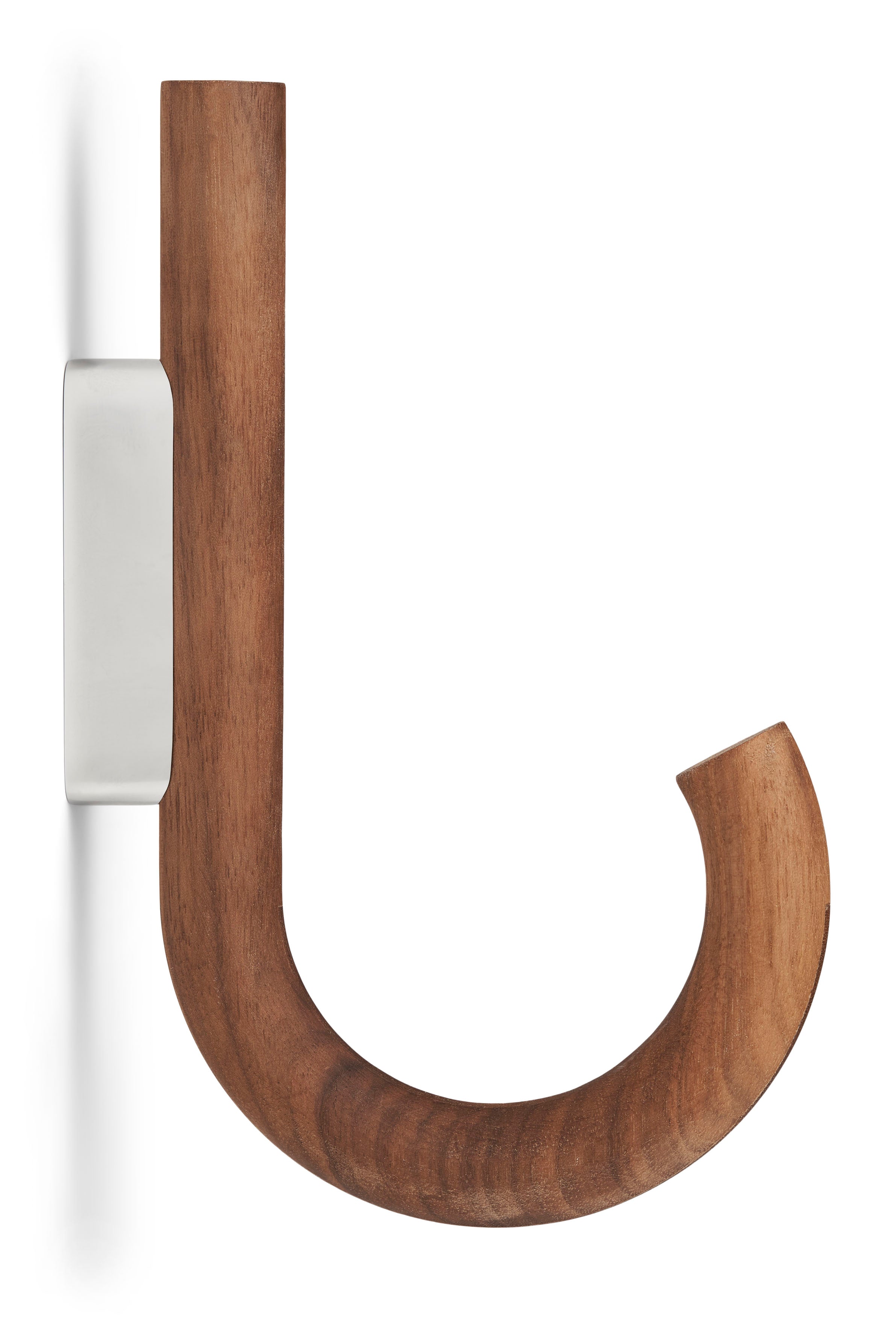 Hook walnut/ chrome