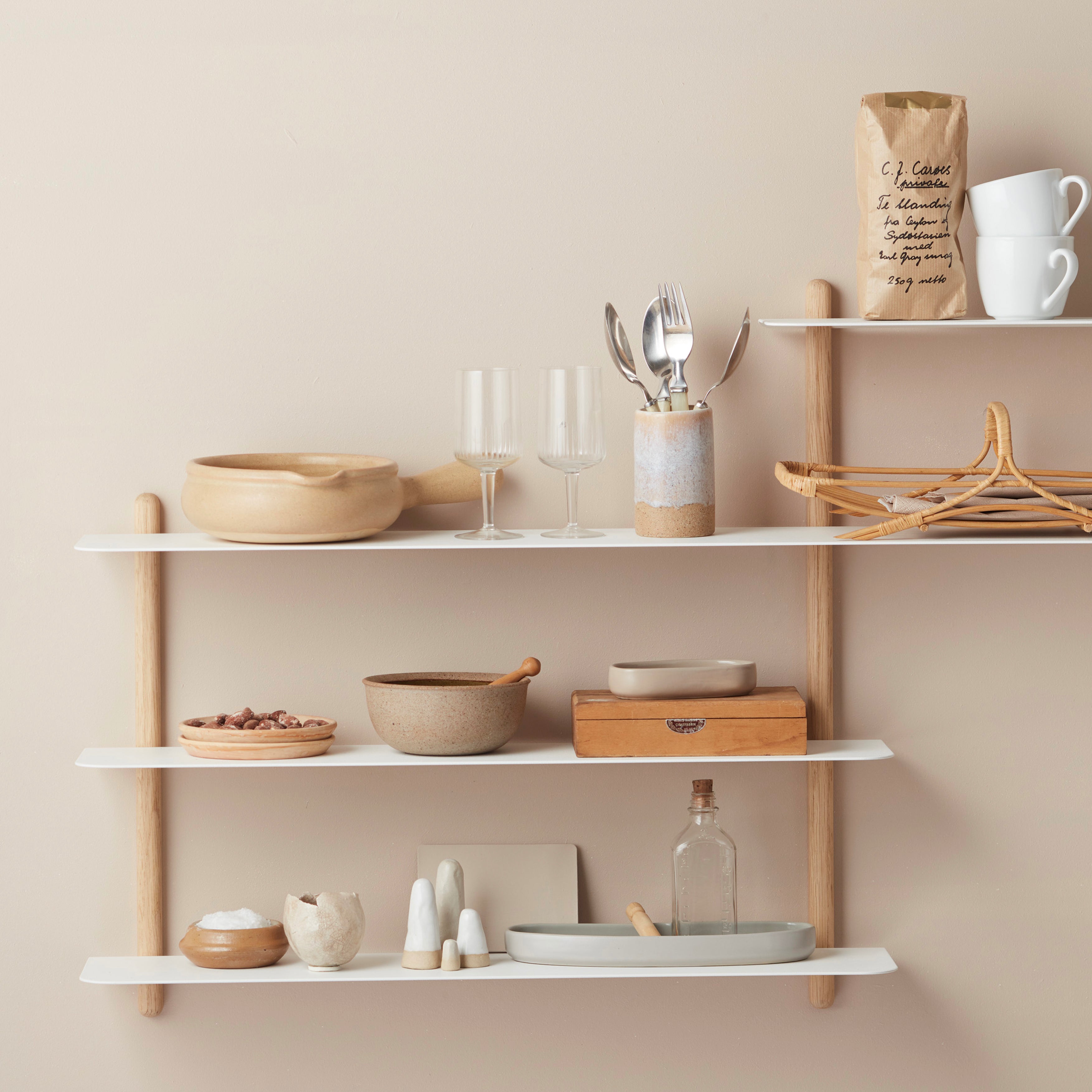 Nivo shelf B light oak/ white – Gejst Design