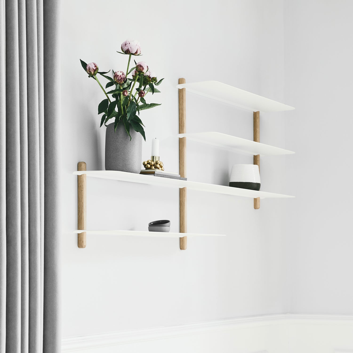 Nivo shelf B light oak/ white