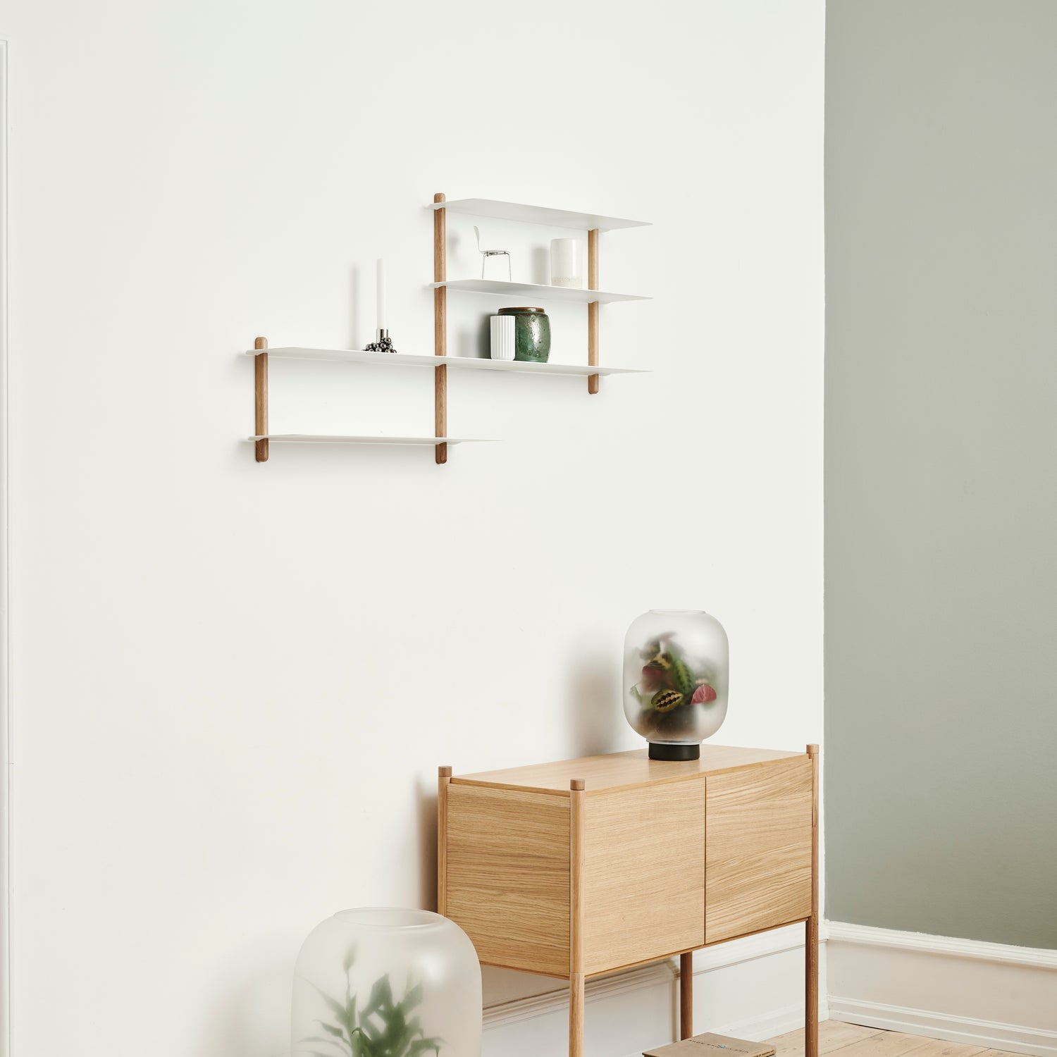 Nivo shelf B light oak/ white