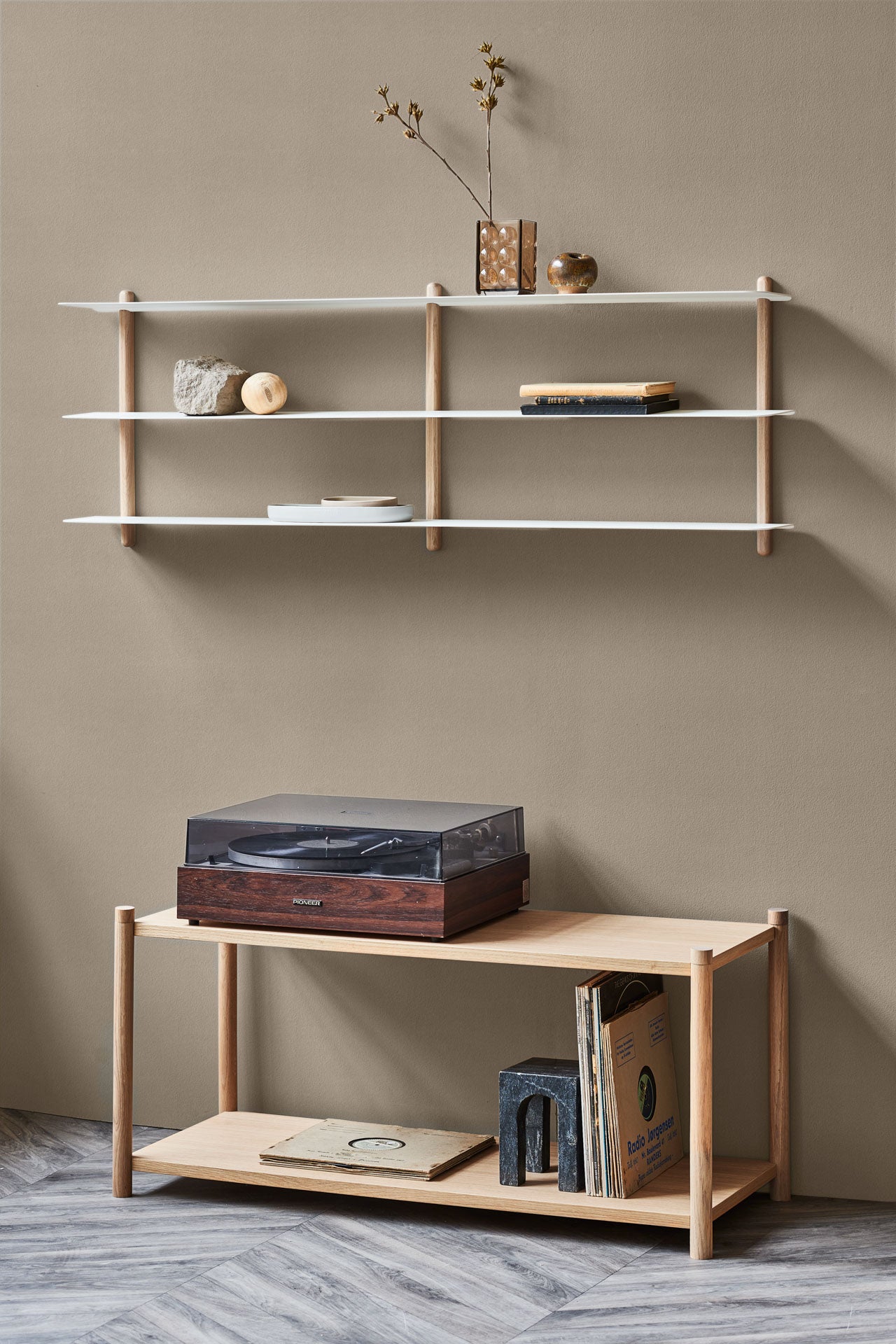 Nivo shelf D light oak/ white