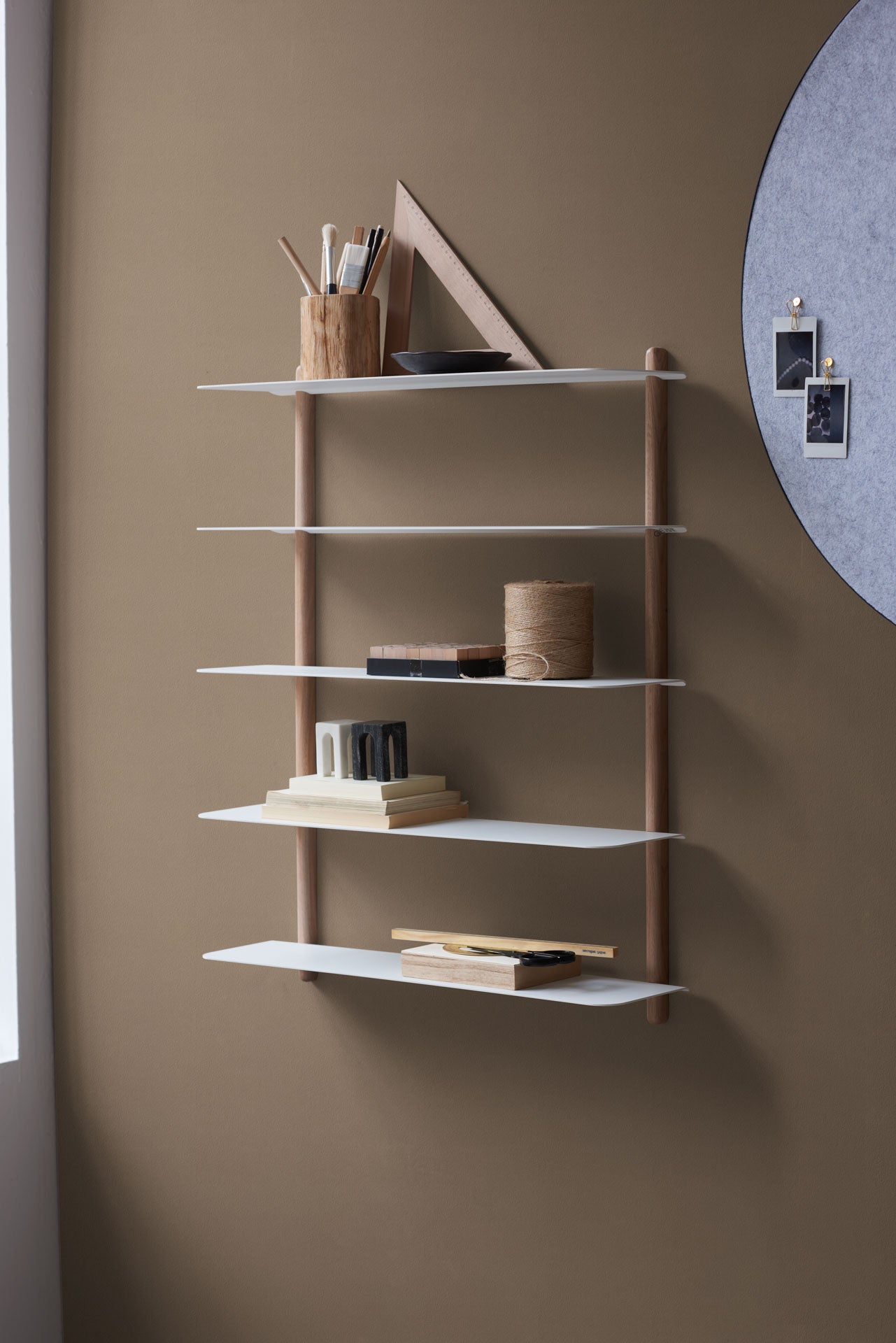 Nivo shelf E light oak/ white