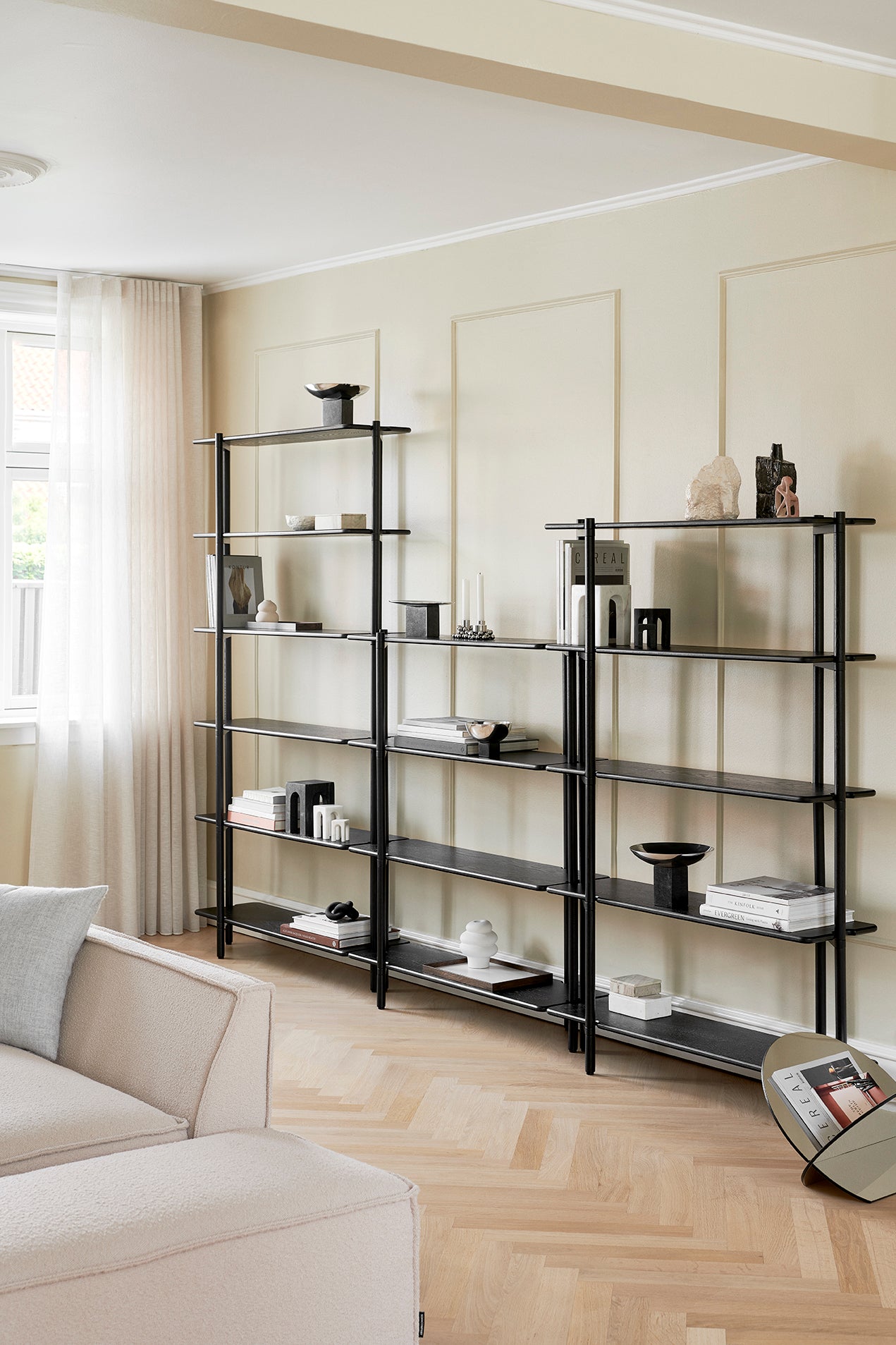 Invi bookcase black ash