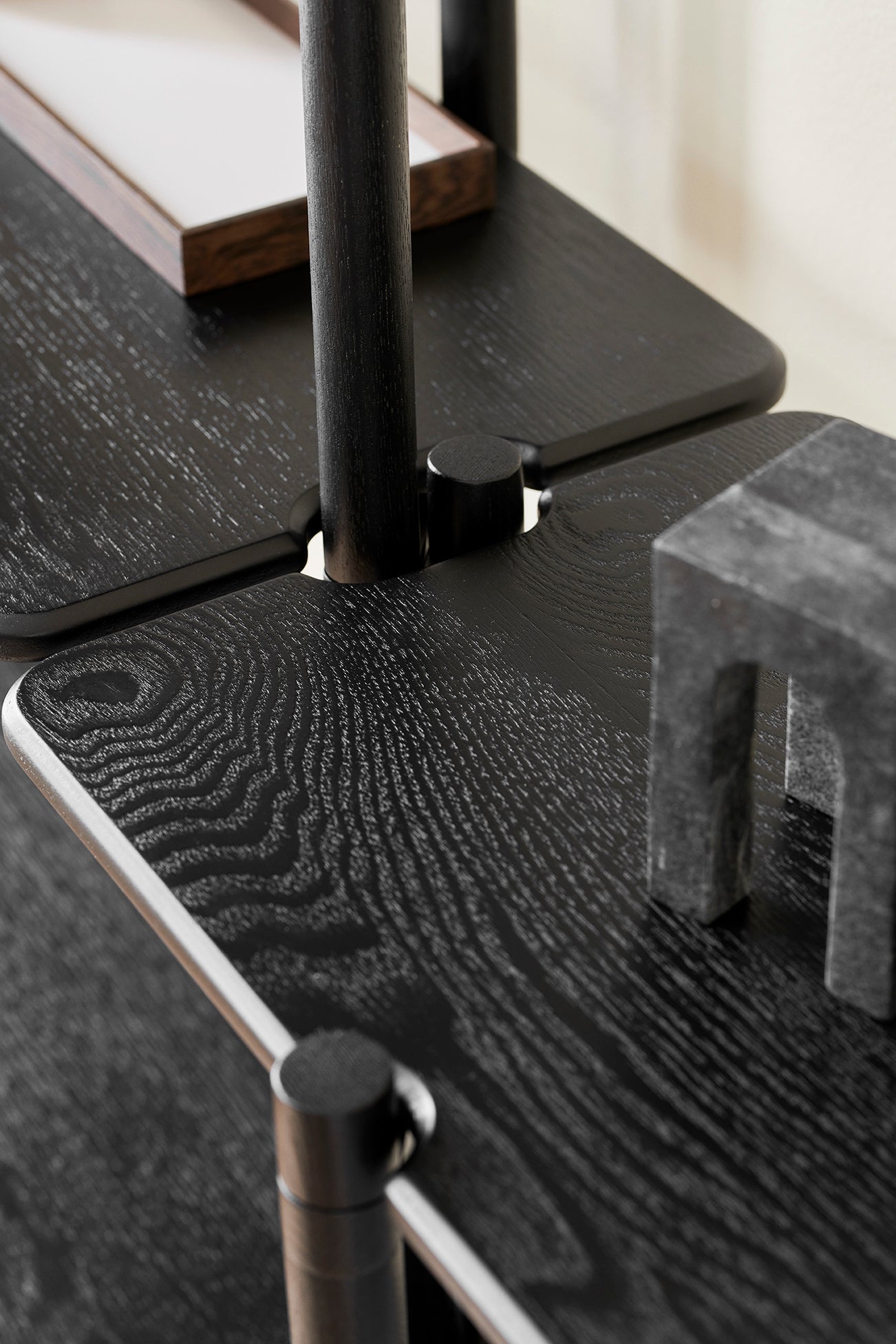 Invi bookcase black ash