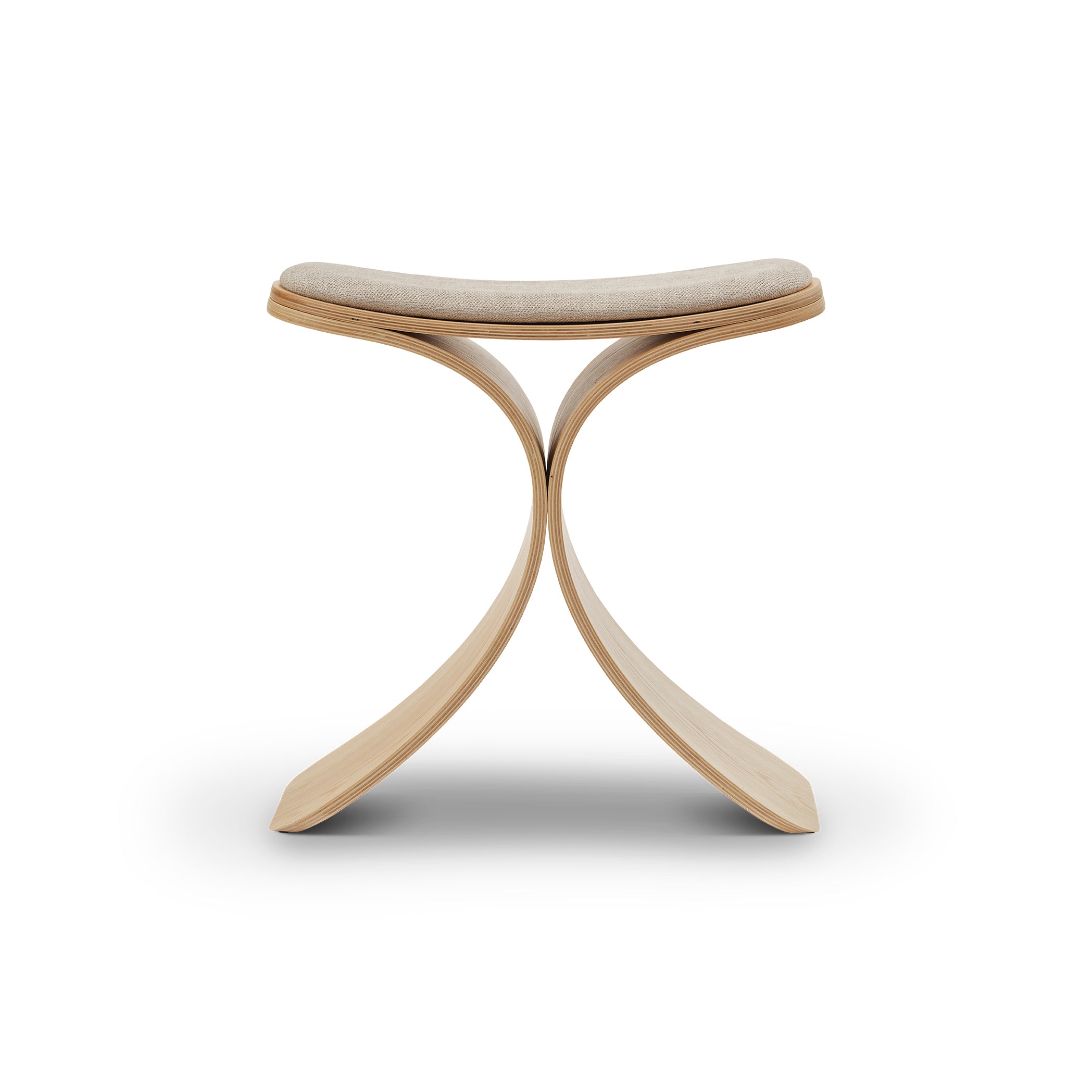 Luno stool oak/ beige textile