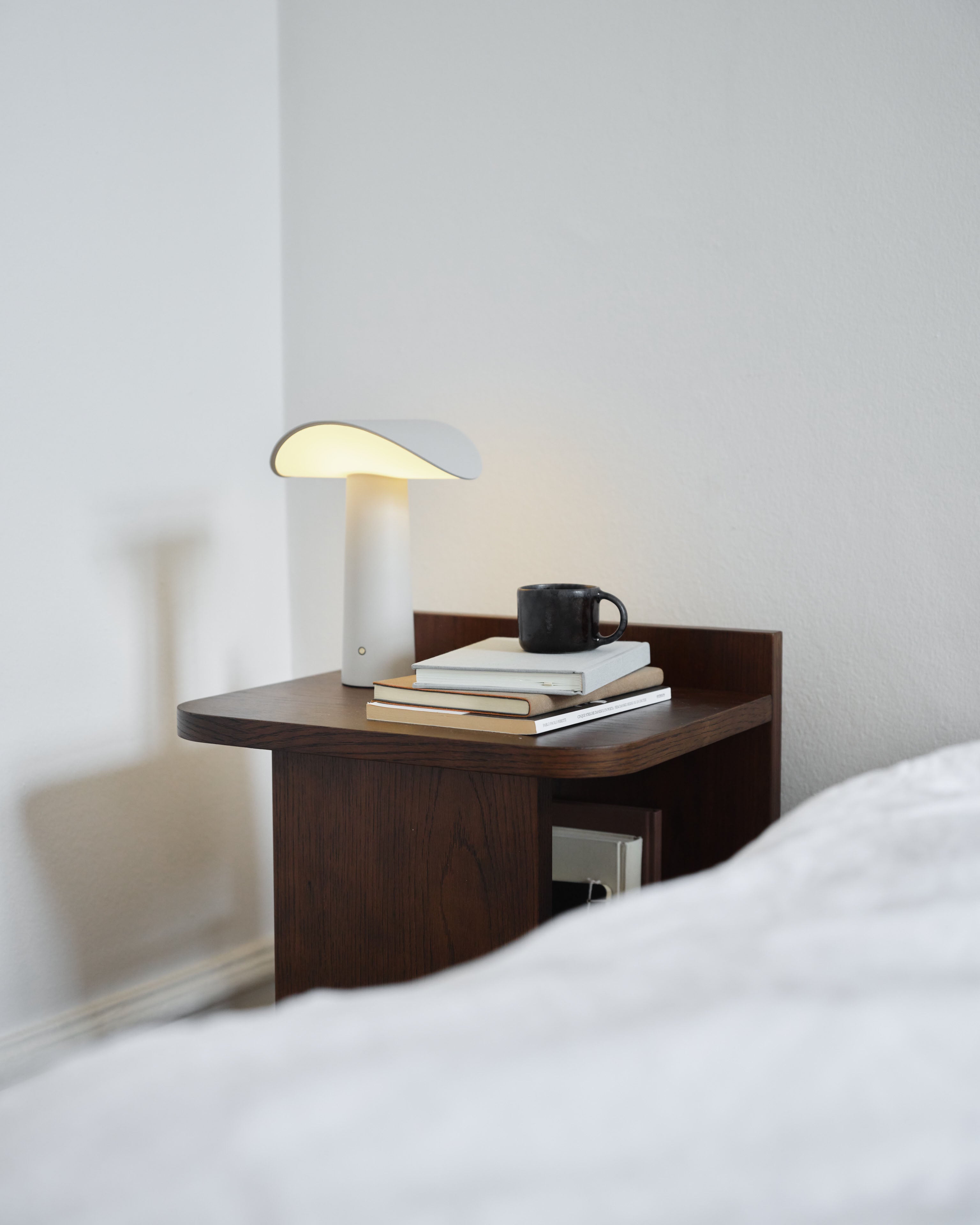 Lium portable table lamp warm grey