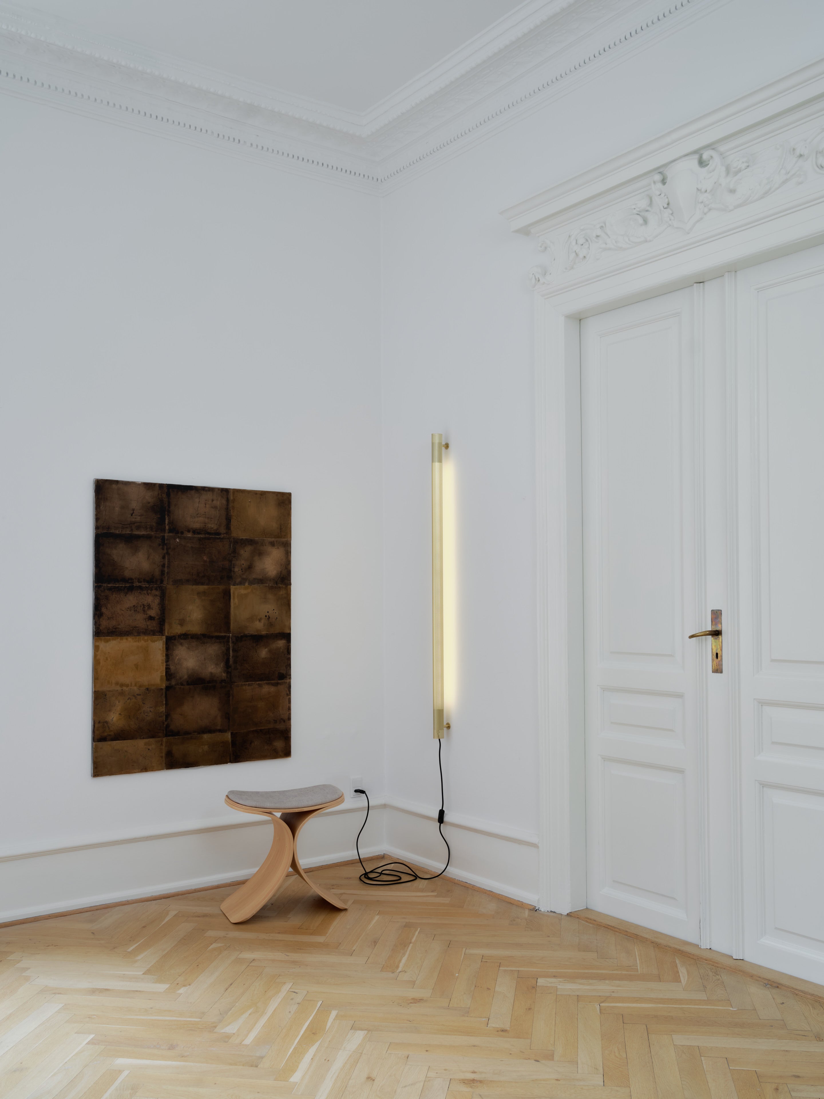 Radent wall lamp long brass