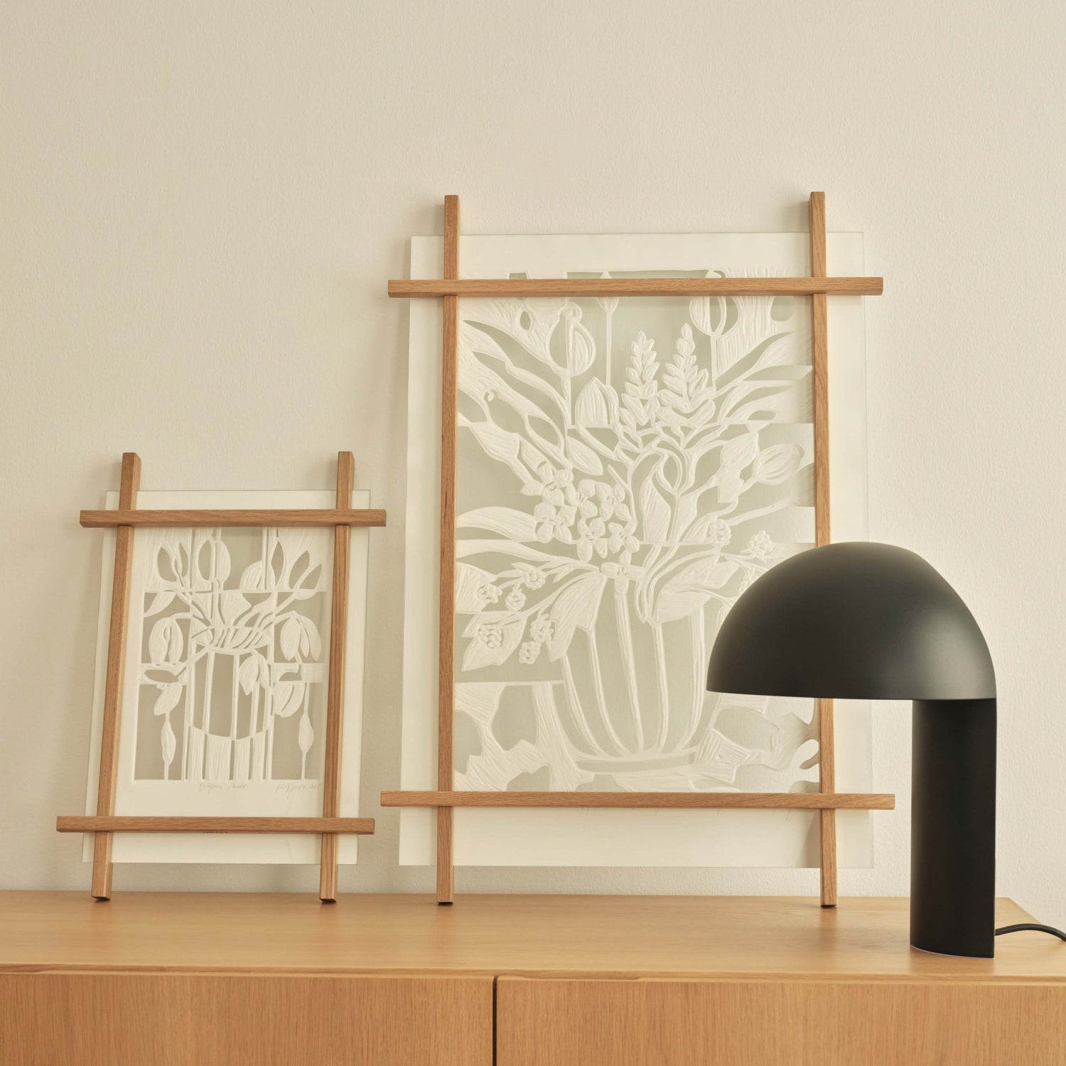 Leery table lamp black