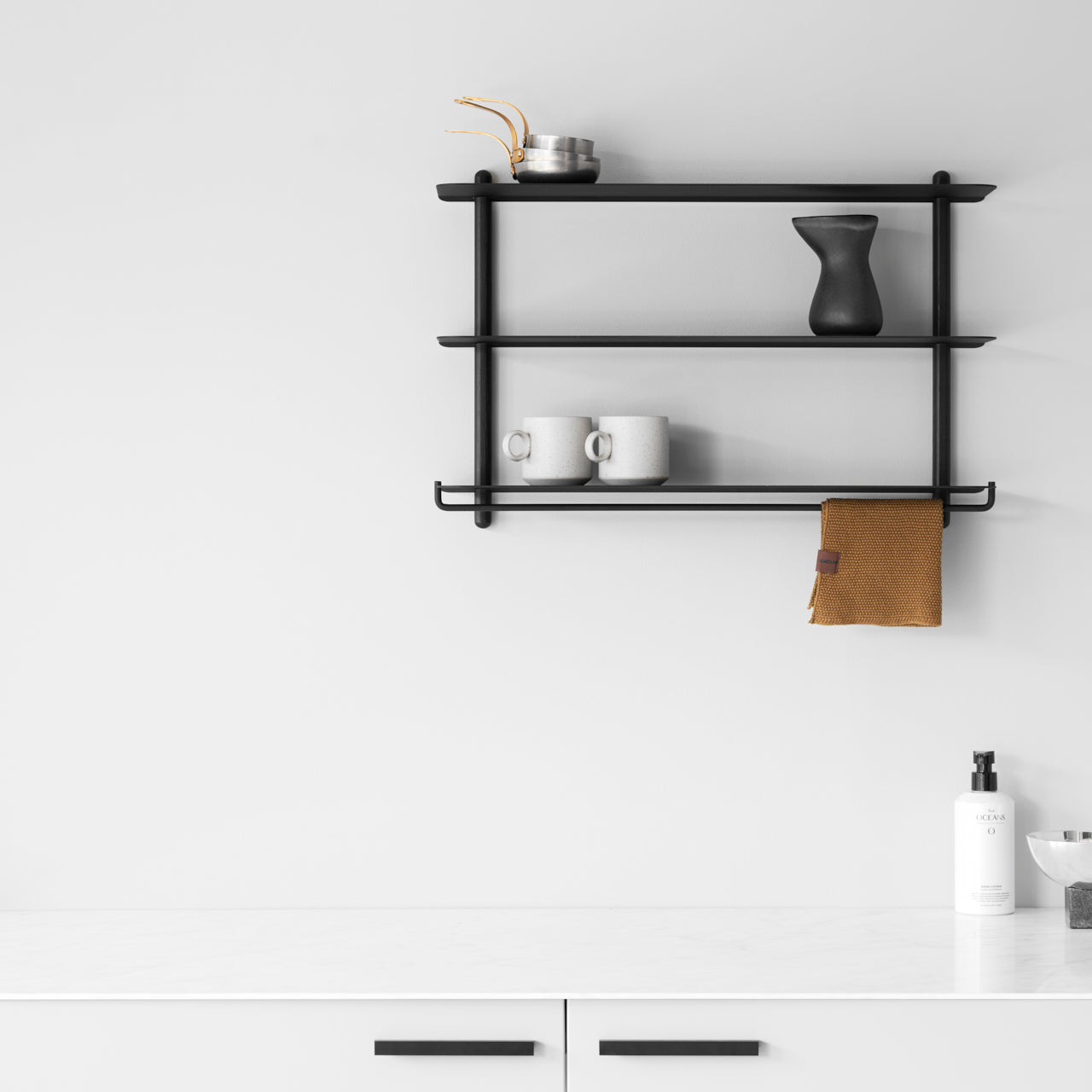 Nivo shelf rail black