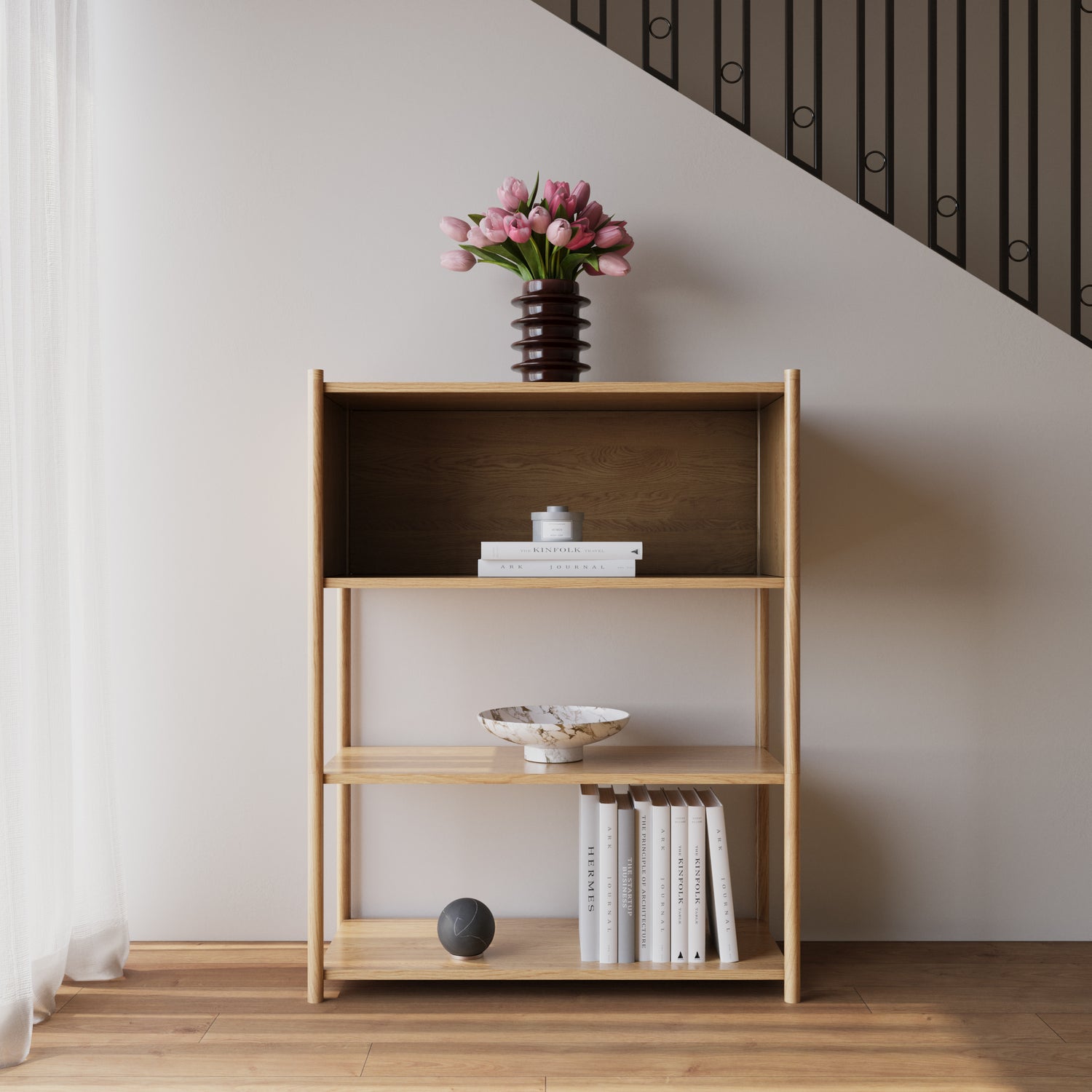 Sceene bookcase B light oak