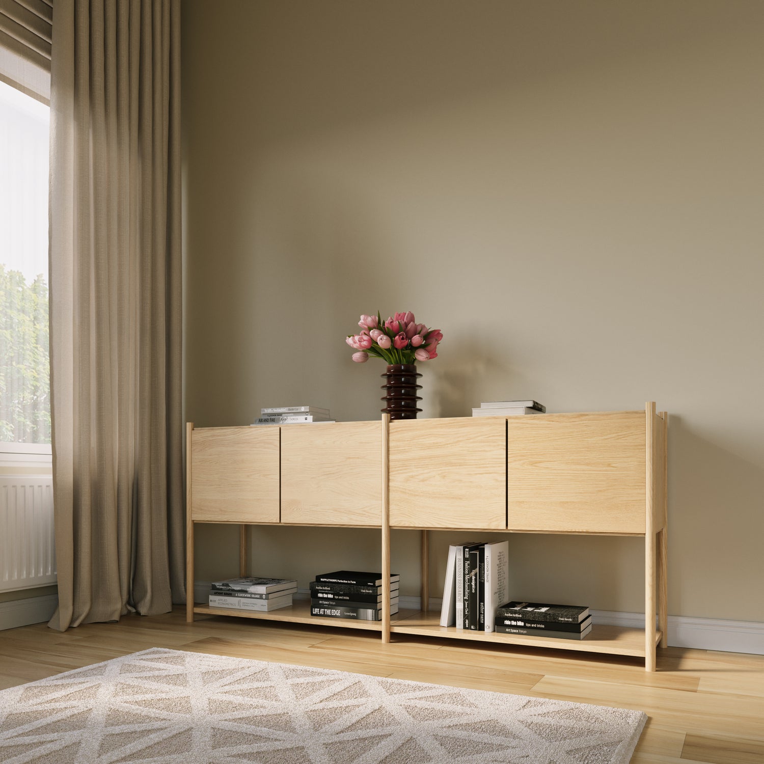 Sceene bookcase H light oak