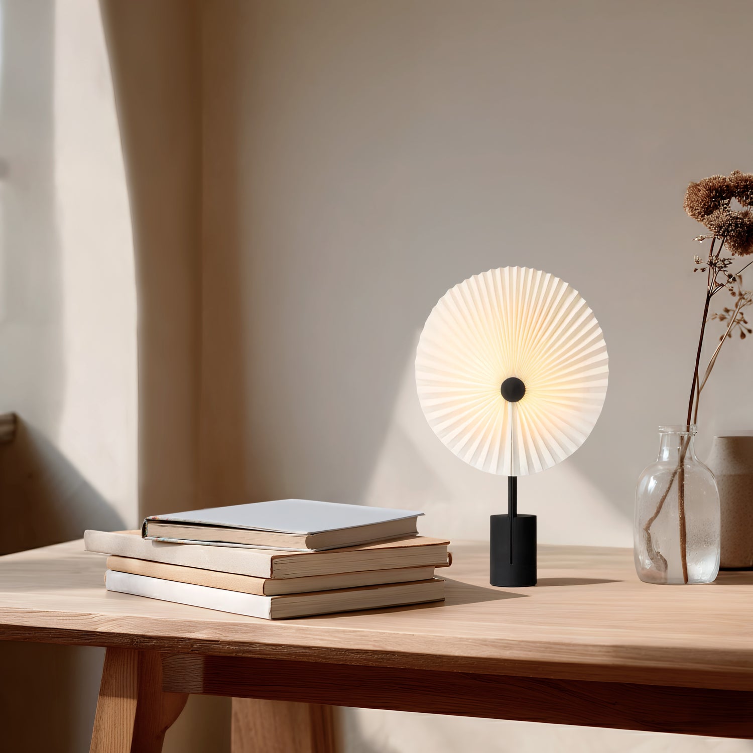Liris portable table lamp black