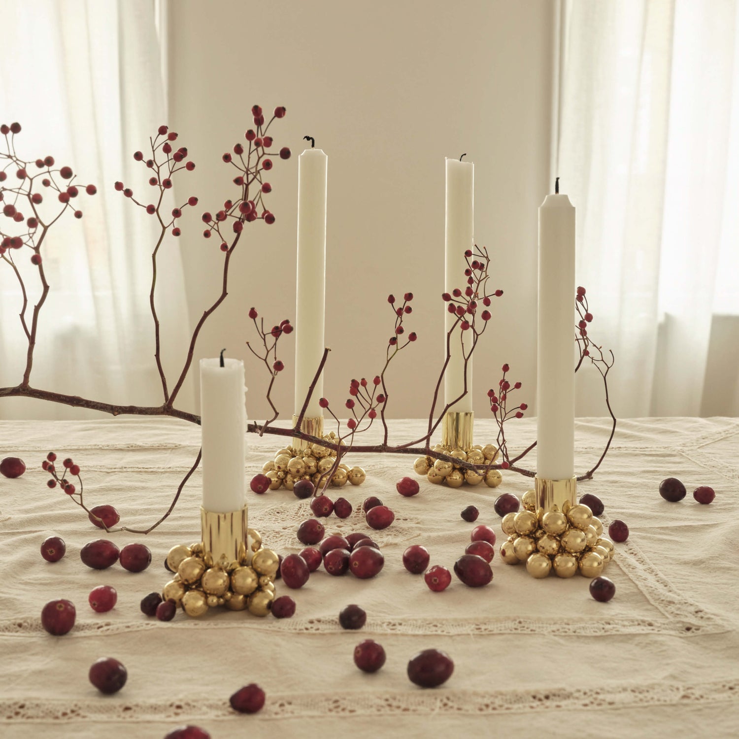 Molekyl candlelight 4 brass