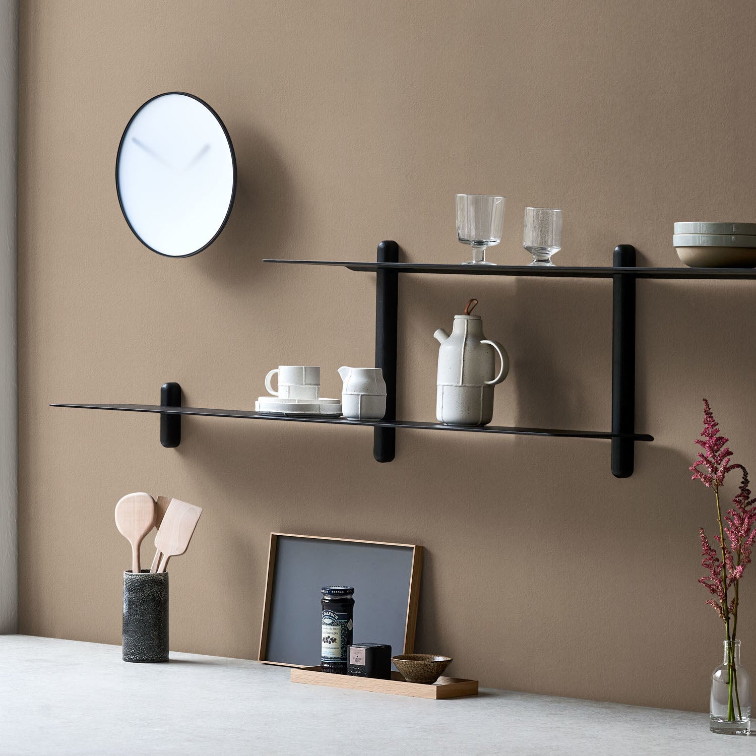 Nivo shelf large H black ash/ black