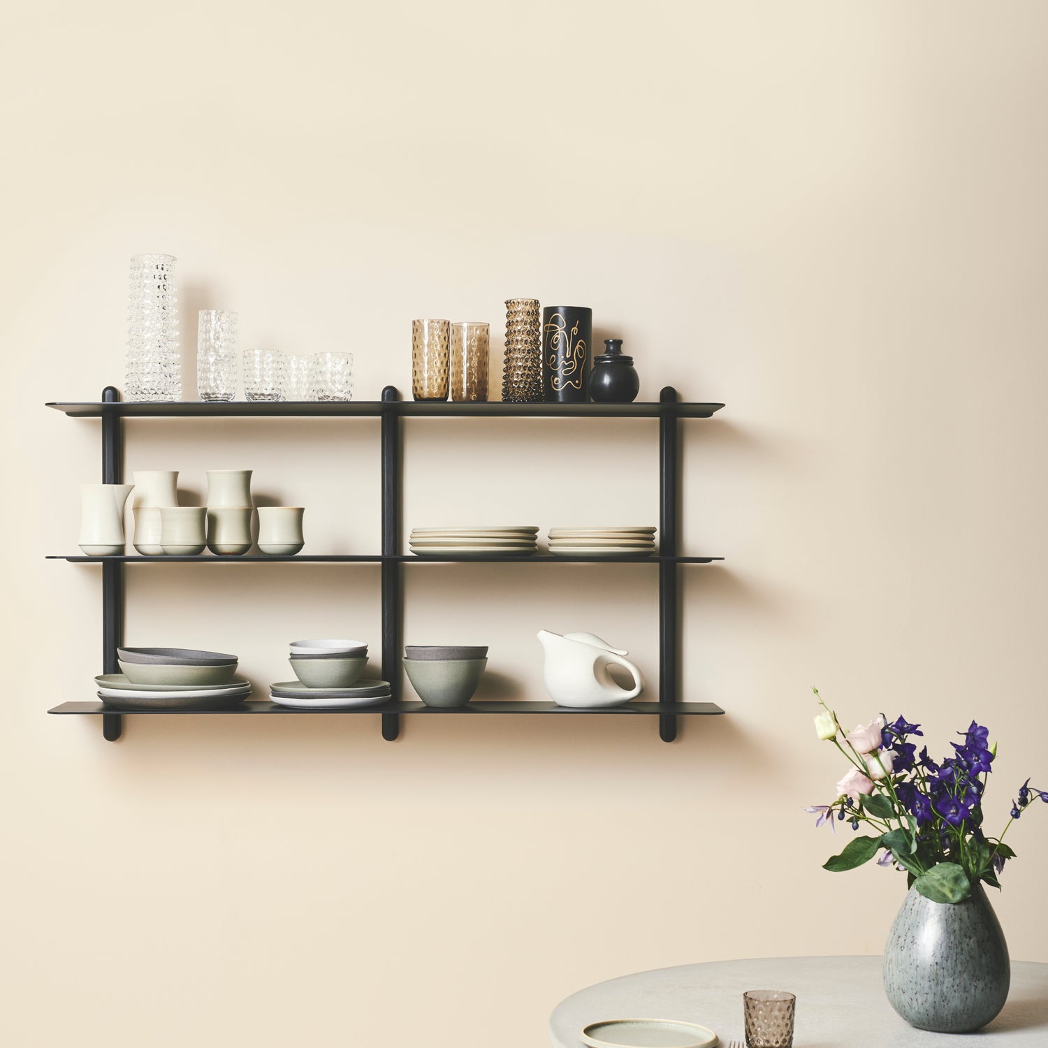 Nivo shelf large D black ash/ black