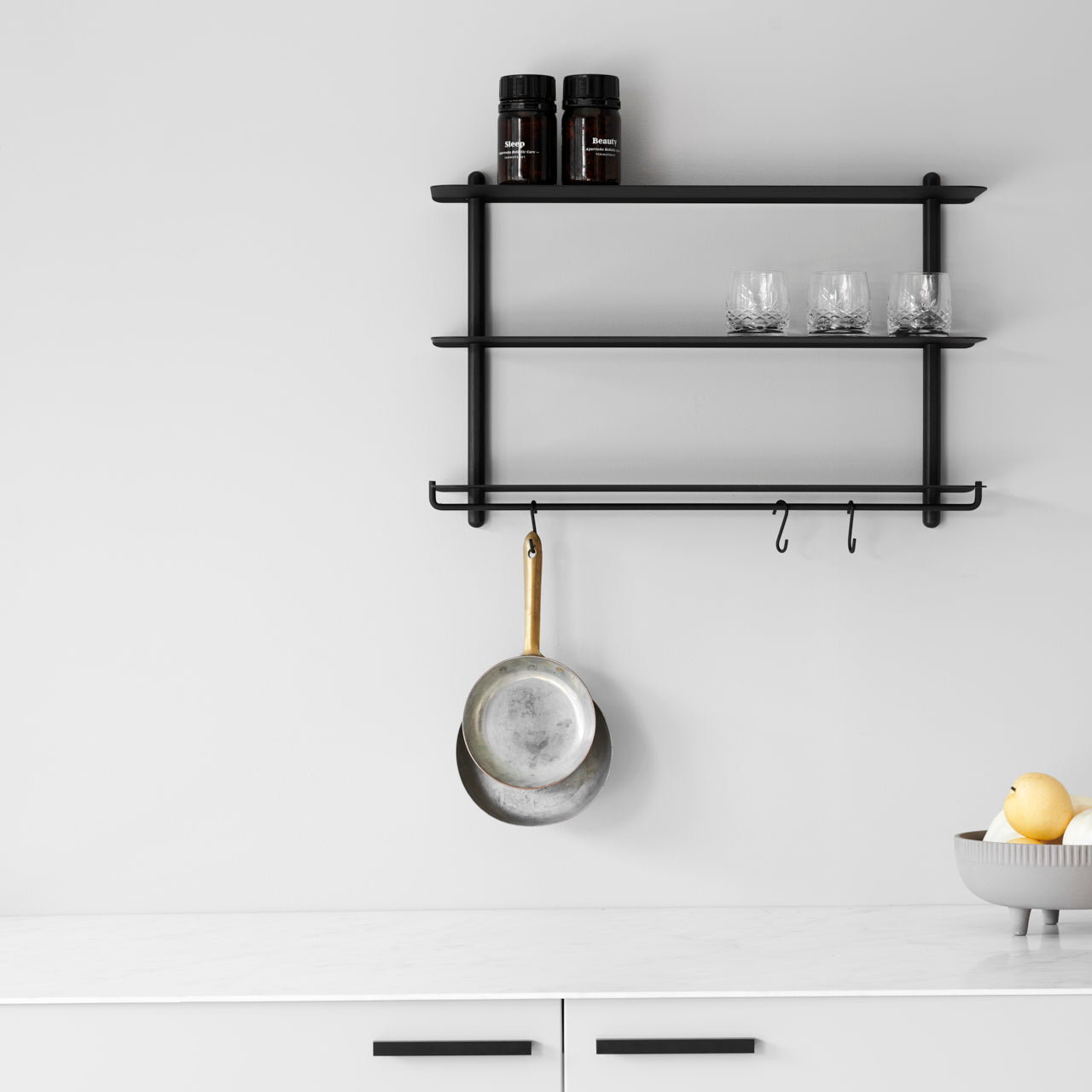 Nivo shelf hooks black - 3 pcs. – Gejst Design