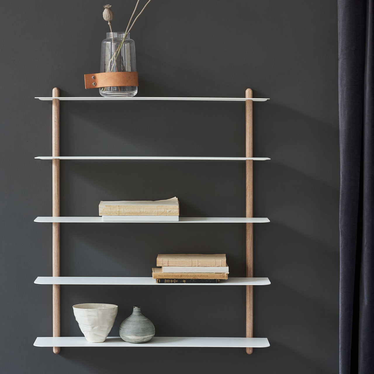 Nivo shelf E light oak/ white