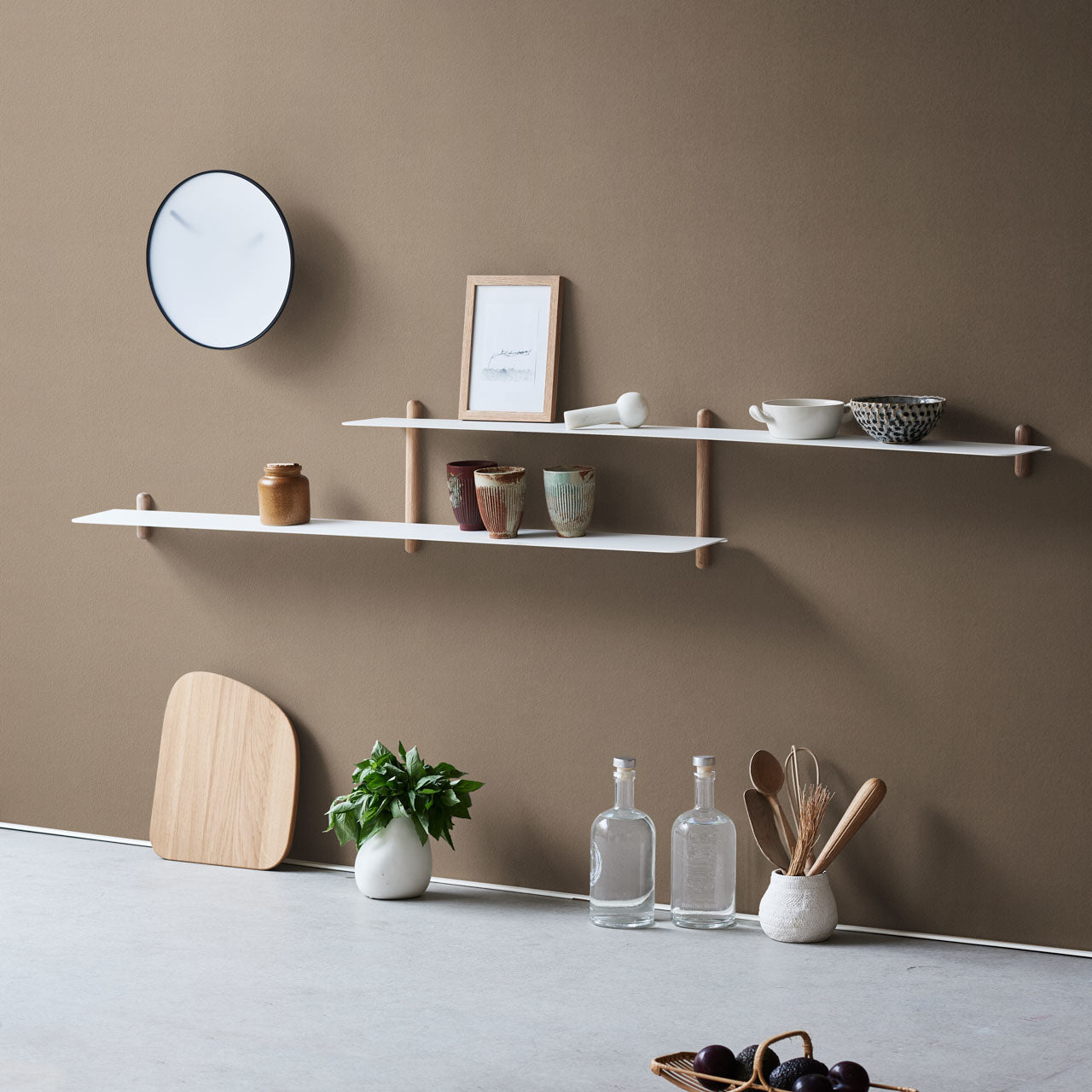 Nivo shelf H light oak/ white