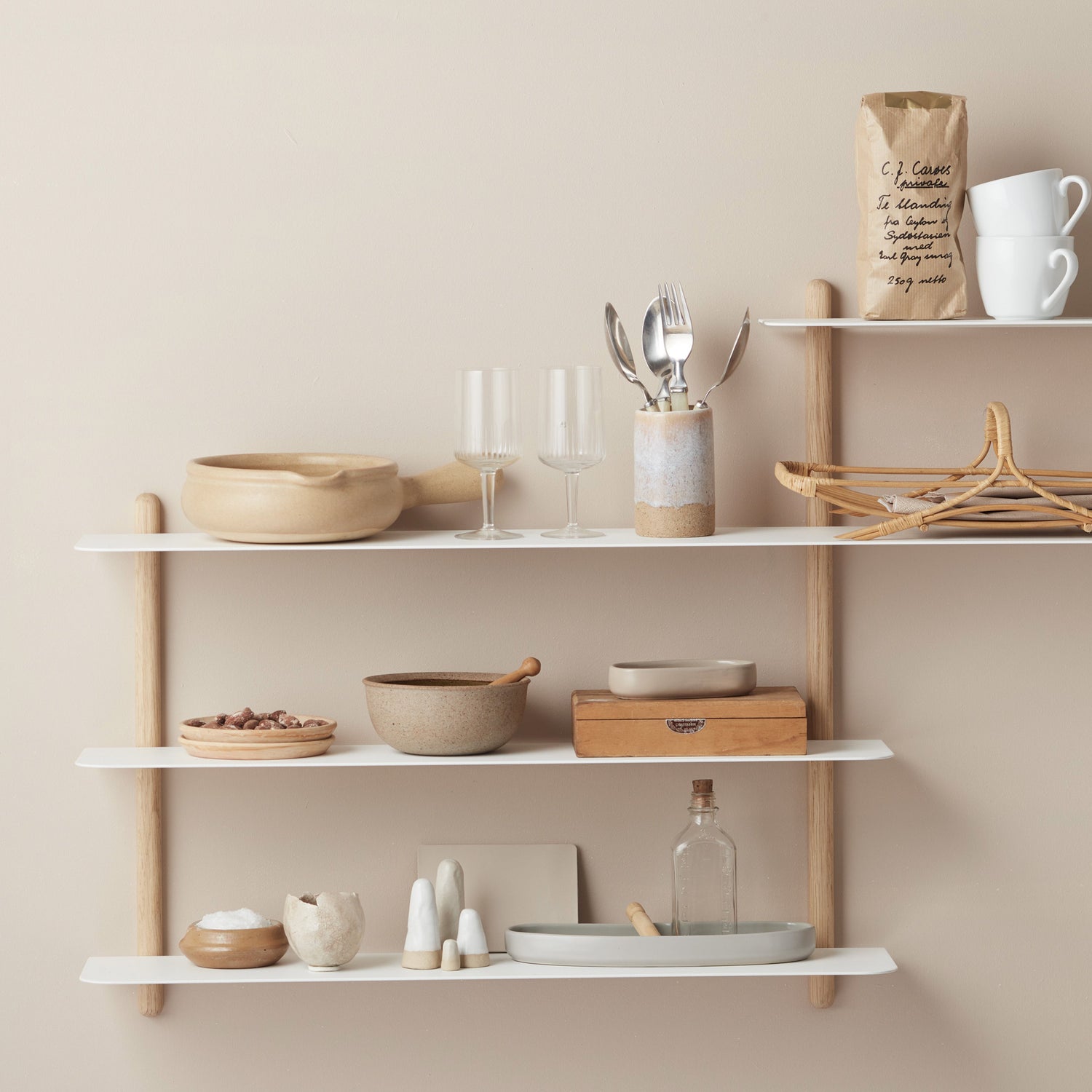 Nivo shelf B light oak/ white